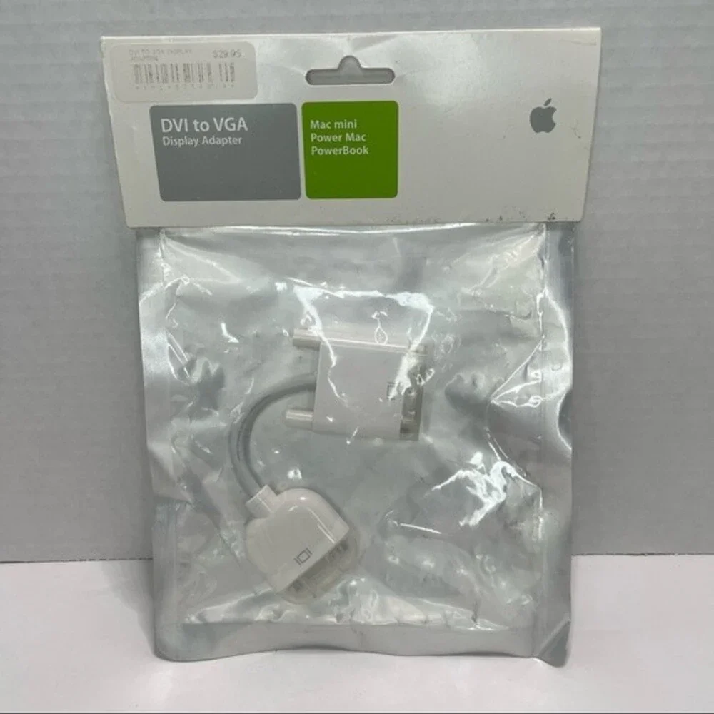 Apple DVI to VGA Display Adapter Cable M8754G/A Genuine New in Package White
